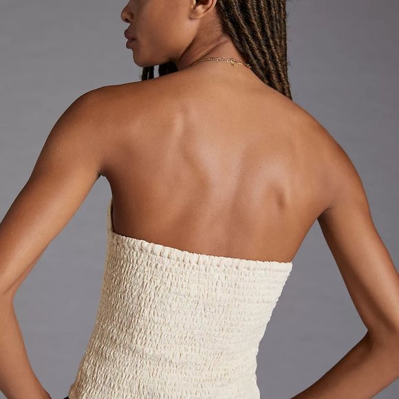 Anthropologie Porridge Lace Corset Top In Cream - Picture 2 of 5